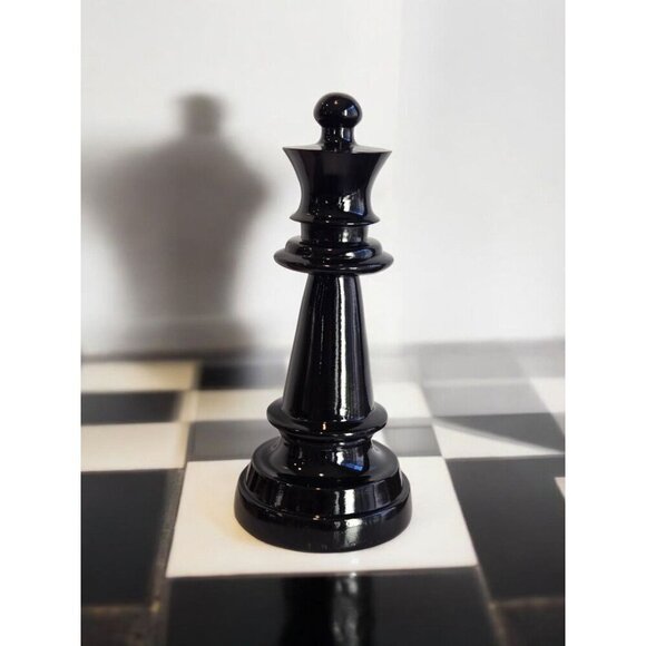 New Black Large Resin Decorative Bishop Chess Pieces Room Decor - Picture 1 of 1